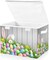 Easter Storage Baskets Collapsible Bins with Lids, Flowers Wood Boxes Clothes for Organizing